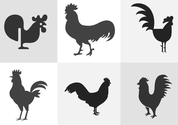 Rooster Silhouette - vector gratuit #334655 