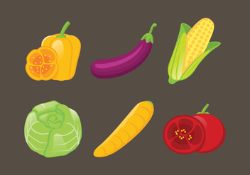 Vector Vegetables Illustration Set - бесплатный vector #335385