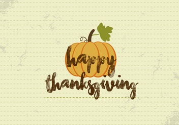 Free Happy Thanksgiving Pumpkin Vector - vector gratuit #336025 