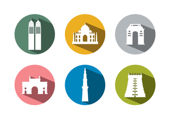 Set of Buildings From India - Free vector #336565