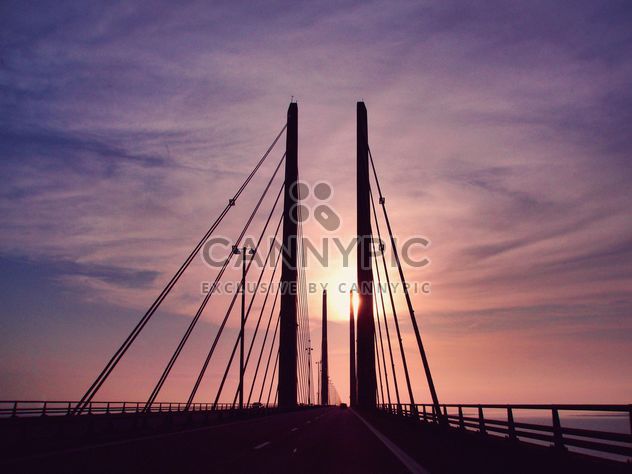 View on bridge at sunset - Free image #338515