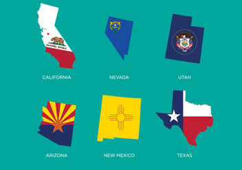State Outlines Vector - vector gratuit #338785 