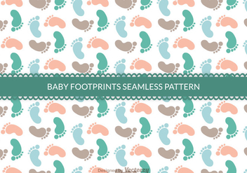 Free Baby Footprints Seamless Vector Pattern - бесплатный vector #341395