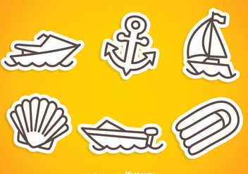 Nautica Gray Outline Icons - бесплатный vector #341945