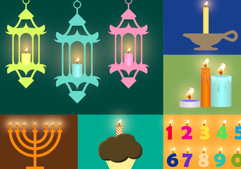 Candles Vectorial Illustrations - Free vector #343455