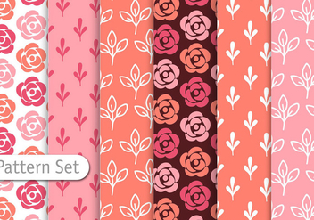 Romantic Colorful Pattern Set - vector #344345 gratis