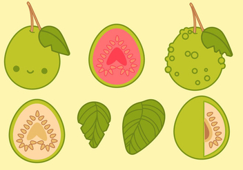 Cute Guava Vectors - vector gratuit #344845 