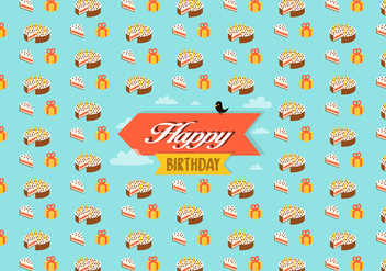 Birthday pattern background - vector gratuit #345675 