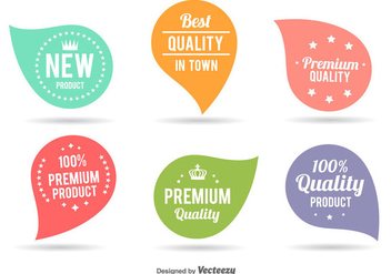 Cute Best Quality Labels - vector #345735 gratis