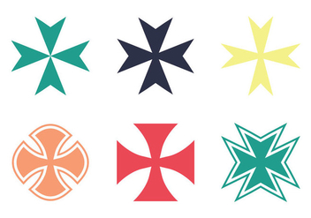Free Maltese Cross Vector Icon - Free vector #345955