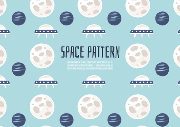 Free Cute Space Pattern Vector Background - Free vector #346025