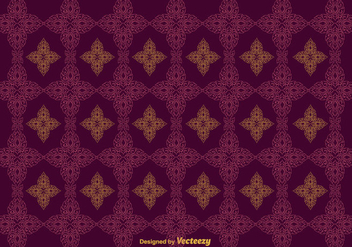 Free Marroon Floral Thai Pattern Vector - Free vector #346835
