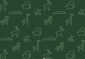 Outline Animals Pattern - бесплатный vector #347355