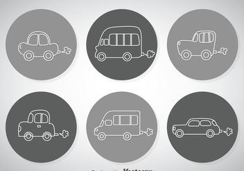 Line Cars Icons - vector gratuit #347365 
