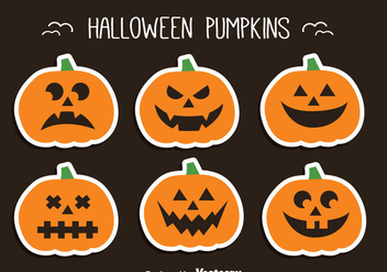 Halloween Pumpkin Set - бесплатный vector #347375