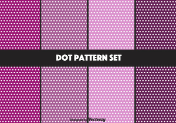Purple Dot Pattern Vector Set - vector gratuit #347445 