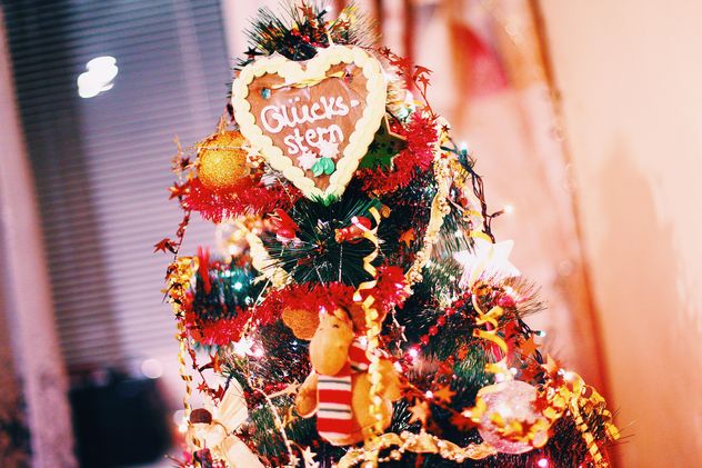 Decorated Christmas tree closeup - Free image #347815