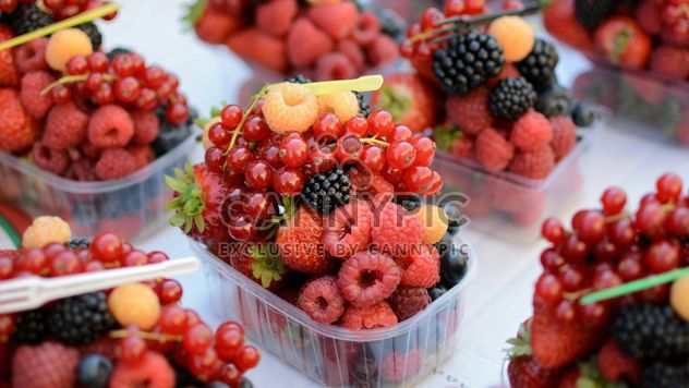 Fresh ripe berries in plastic containers - image gratuit #348405 
