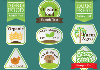 Agro Logos And Ribbons - vector gratuit #348745 
