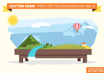 Cotton Farm Free Vector Background Vol. 2 - Free vector #348815