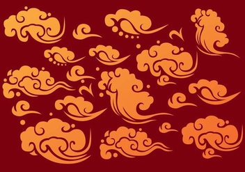 Chinese Clouds Element Vectors - Free vector #349315