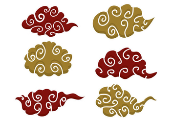 Chinese Clouds Vector - vector #349525 gratis