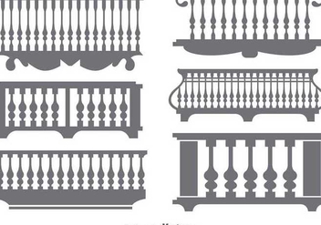 Flat Classical Balcony Icon Vectors - vector gratuit #349845 
