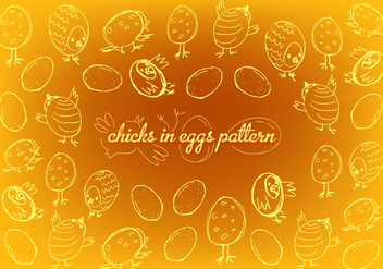 Free Easter Chicks Vector Background - Kostenloses vector #350345