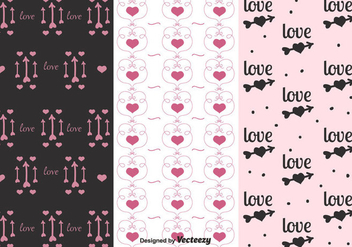 Valentines Day Pattern Vectors - Free vector #350715
