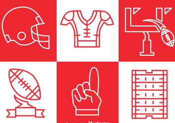 Football Kit Outline Icons Set Vector - vector gratuit #350745 