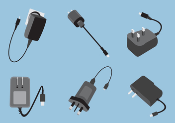 Various Type of Phone Charger Vector - бесплатный vector #352125