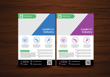 Vector Brochure Flyer design Layout template in A4 size - бесплатный vector #352175