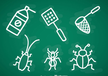 Pest Control Doddle Icons Sets - vector gratuit #352215 