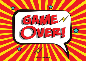 Comic Game Over Vector Illustration - Kostenloses vector #352305
