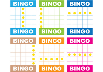 Bingo Card Vectors - vector gratuit #352905 