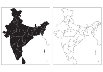 Free State Map of India Vector - vector #353115 gratis