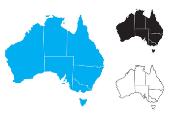 Free State Map of Australia - vector gratuit #353545 