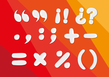 Punctuation Marks Symbols Vector - бесплатный vector #353585