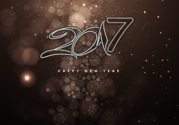 New Year 2016 On Brown Decorative Background - Free vector #354675