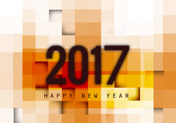 Greeting Card Of Happy New Year 2017 - Free vector #354885