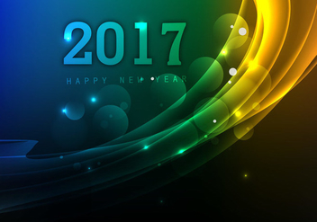 Beautifully Designed Happy New Year 2017 - бесплатный vector #355065