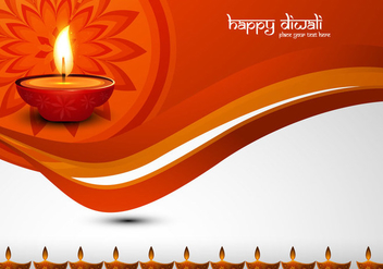 Happy Diwali Decorative Card - vector gratuit #355115 