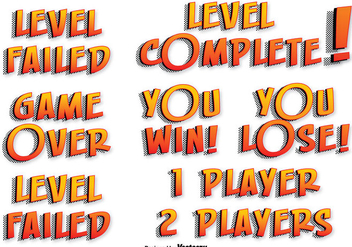 Game Vector Text Labels - Free vector #355445
