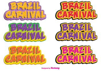 Brazil Carnival Vector Label Set - vector gratuit #355965 