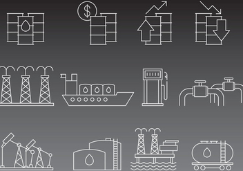 Vector Oil Line Icons - Free vector #356845