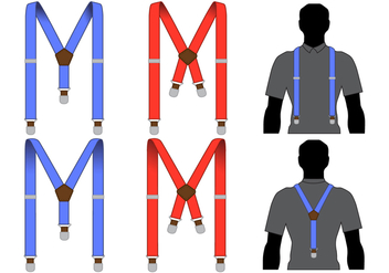 Men's Suspenders Vectors - бесплатный vector #358035