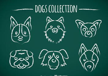 Dogs Chalk Draw Icons - бесплатный vector #358585