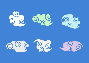 Free Chinese Clouds Vector Pack - Free vector #358925