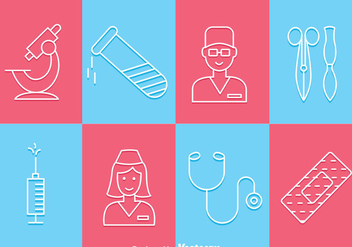 Medical Tin Outline Icons - vector gratuit #361415 