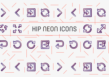 Free Hip Neon Vector Icons - Free vector #362445